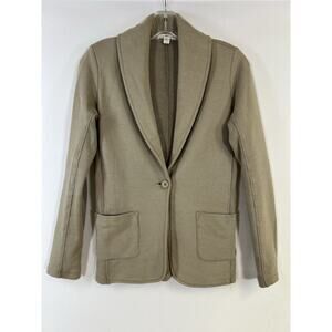 James Perse Khaki Tan Shawl Collar Blazer